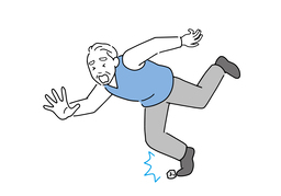 trip overのイラスト